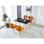 Chaise de vestibule moderne avec base de revêtement orange et or, combinaison élégante de couleur orange / or pour le bureau