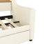 Daybed with Trundle, Upholstered Daybed with Charging Station and LED Lights-1807210895