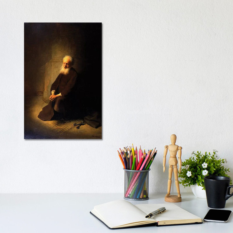St. Peter In Prison, 1631 by Rembrandt Van Rijn - Wrapped Canvas Gallery-Wrapped Canvas Giclée, 20.32 cm H x 30.48 cm W