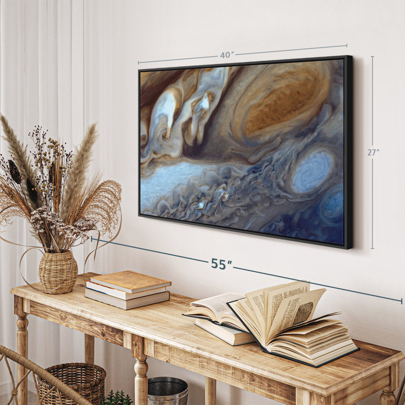 «Impression sur toile de formation de nuage de Jupiter», H 27 po x l 40 po