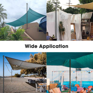 10 Ft Shade Sail Pole Post with Bracket Clamp