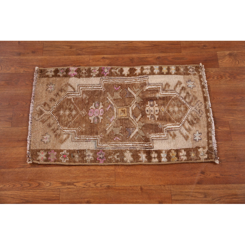 Tapis décoratif géométrique en laine Anatolian