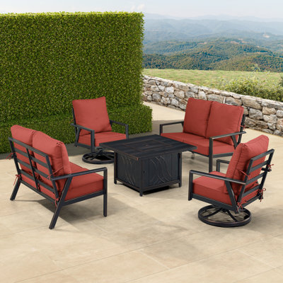 Tila 6 - Person Patio Conversation Set with Cushions