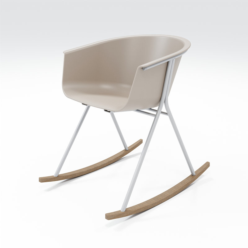Chaise avec accoudoirs Tee, Rayon de lune / argent / latte