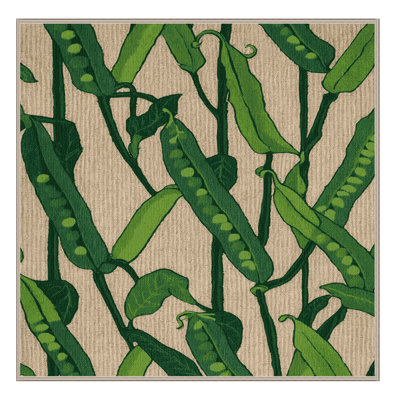 Washable Pea Shoots Vegetables Area Rug