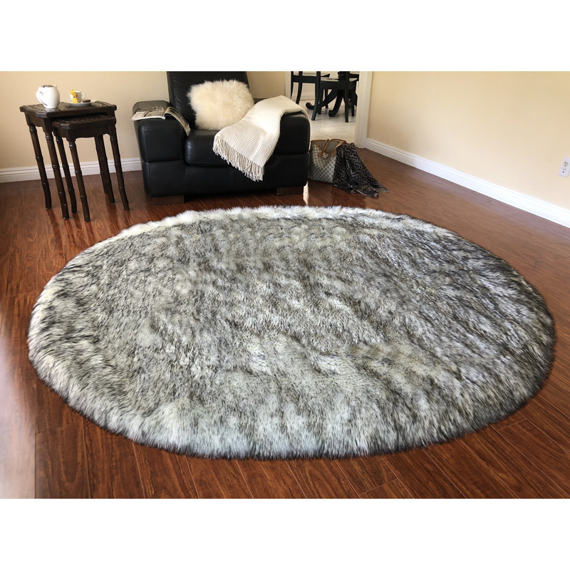Tapis gris Wiedman, Ovale 4 pi x 6 pi