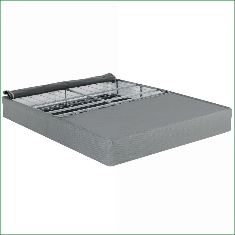 Mattress Foundations | Folding Portable Box Spring with Detachable Cover, Slate Gray | Twin XL | Polyester, Extra-long Twin