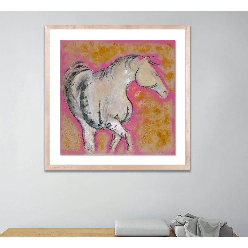 Pink Lady Print by Donna Bernstein, 24" H x 24" W x 1.5" D, Natural