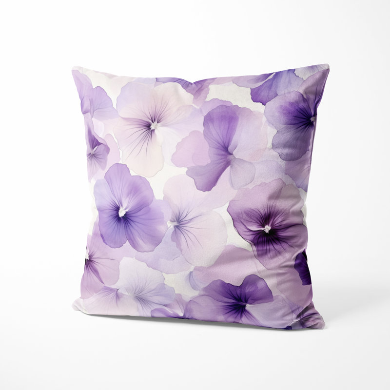 Coussin décoratif floral - Coussin Boho, H 16 po x l 16 po