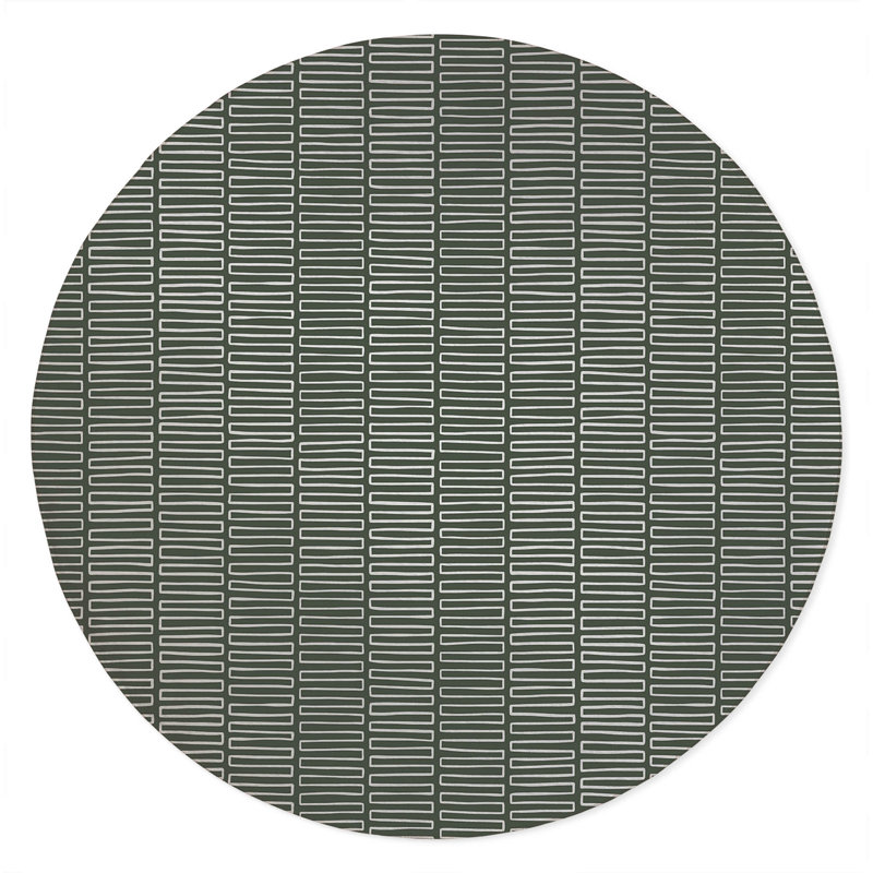 Tapis d'extérieur antidérapant Block Maze, Rond 5 pi