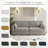 Bentura Upholstered Light Gray Corduroy Modular Sofa with Pillow Back and Solid Wood Legs-410654922