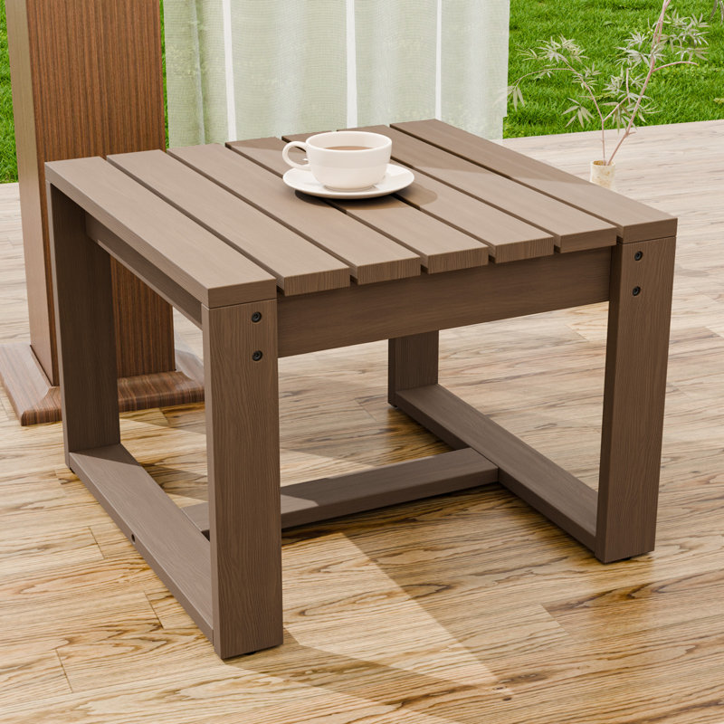 Table basse carrée en bois de cèdre