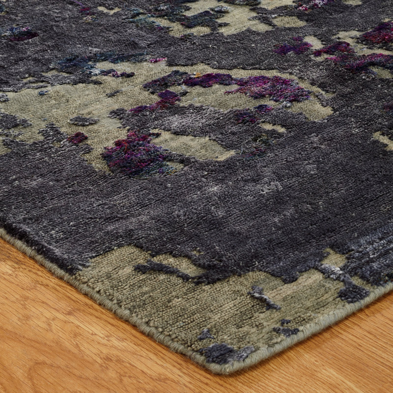 Hand Knotted Area Rug, Rectangle 2' x 3'