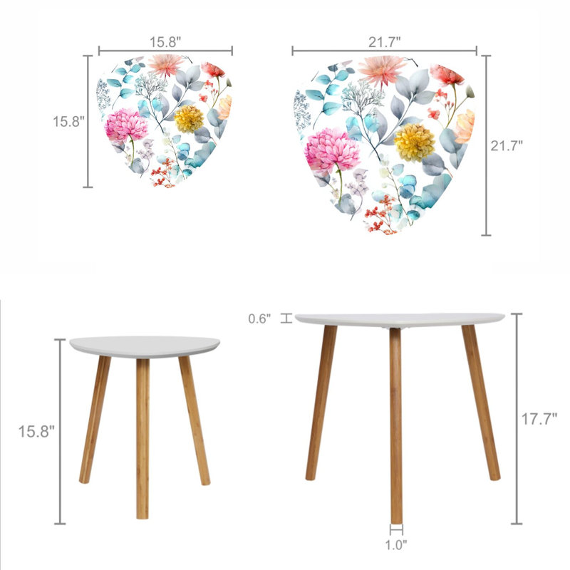 Ensemble de 2 tables basses gigognes Triangle