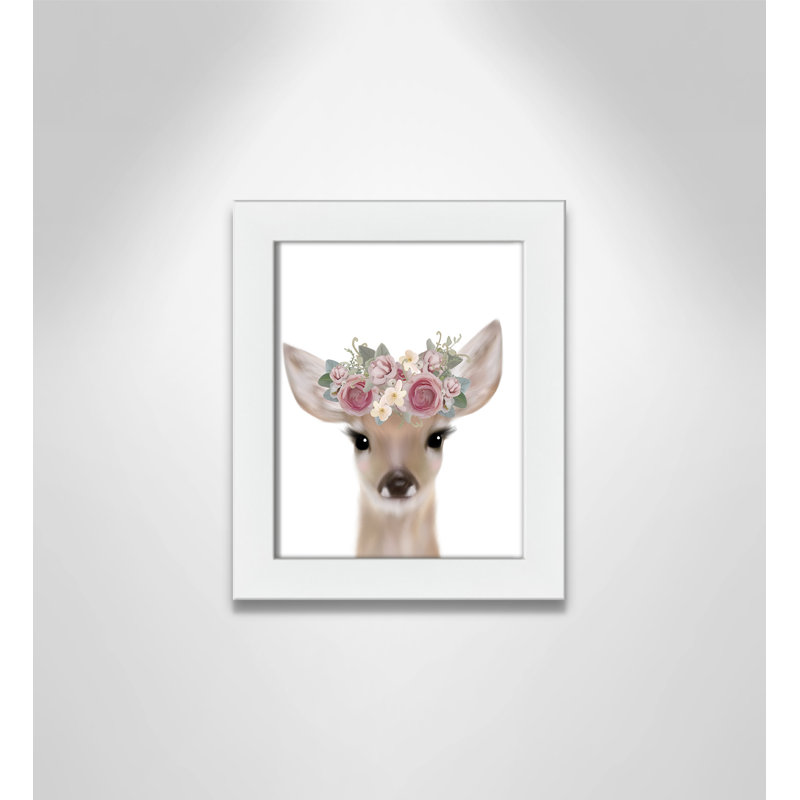 Décoration murale pour enfants, 10" H x 8" W x 0.63" D, Cadre blanc