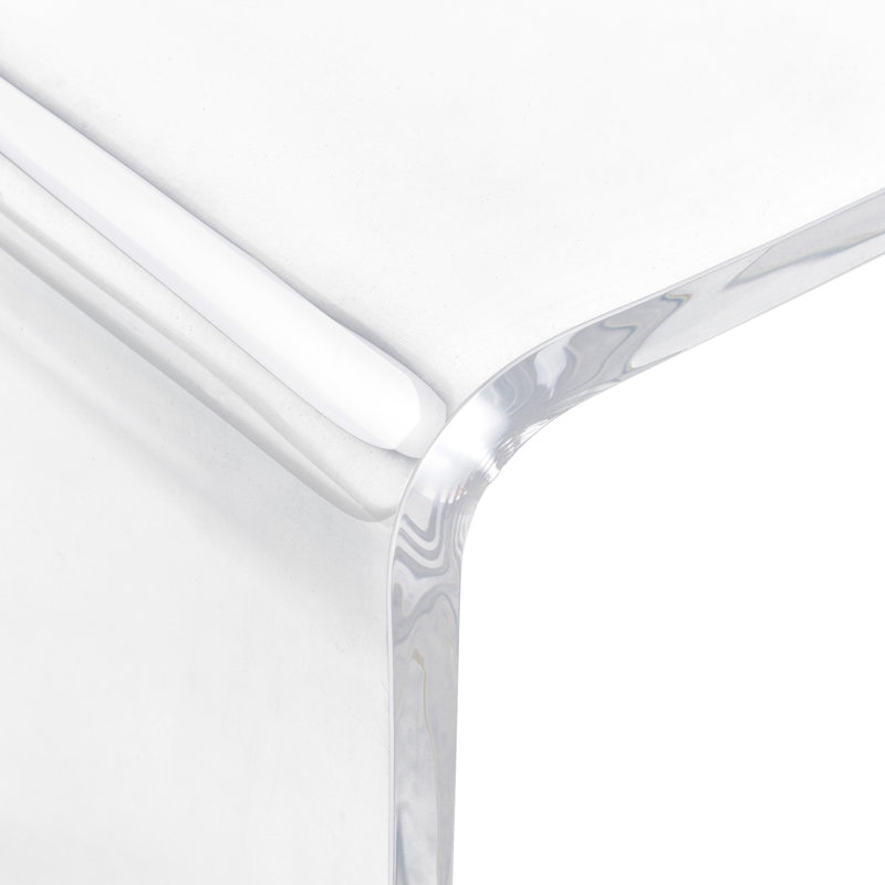 Table cascade transparente en acrylique, 32 po de longueur - console Ambiance, cascade, bureau moderne