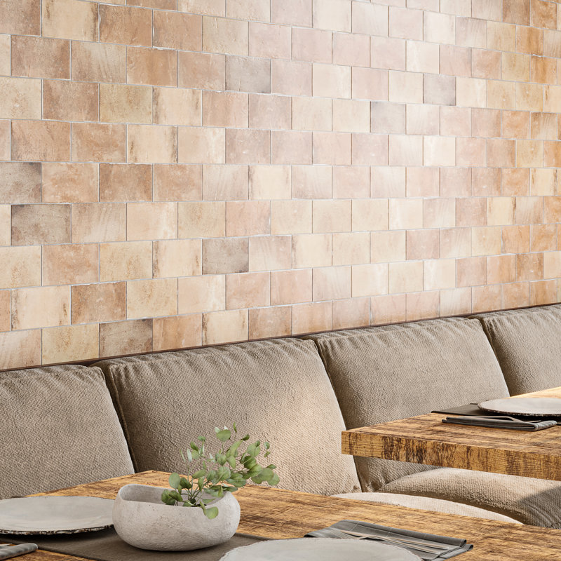 Souk 3.93" x 7.87" Ceramic Terracotta Look Subway Wall Tile (10.76 Sq. Ft. / Case), Cotto