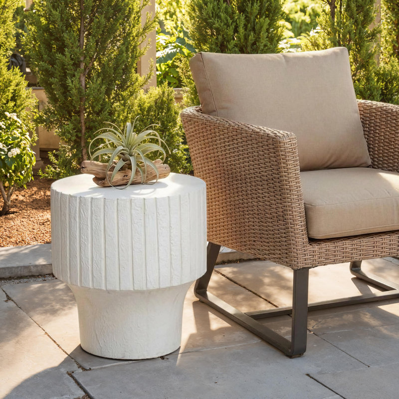 Hardwin Concrete Outdoor Side Table