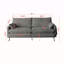 Canapé profond à 3 places avec 2 accoudoirs et 2 coussins décoratifs, spacieux et confortable pour le salon, la chambre à coucher ou le bureau, gris-515665117