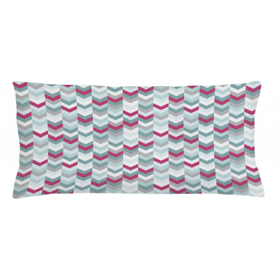 Housse de coussin lombaire à chevron intérieur/extérieur
