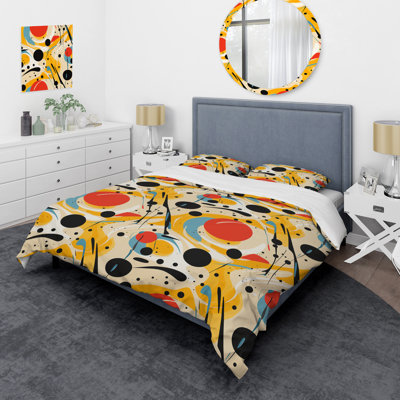 Ensemble de housse de couette Red Popart Lichtenstein Lines Matrix II