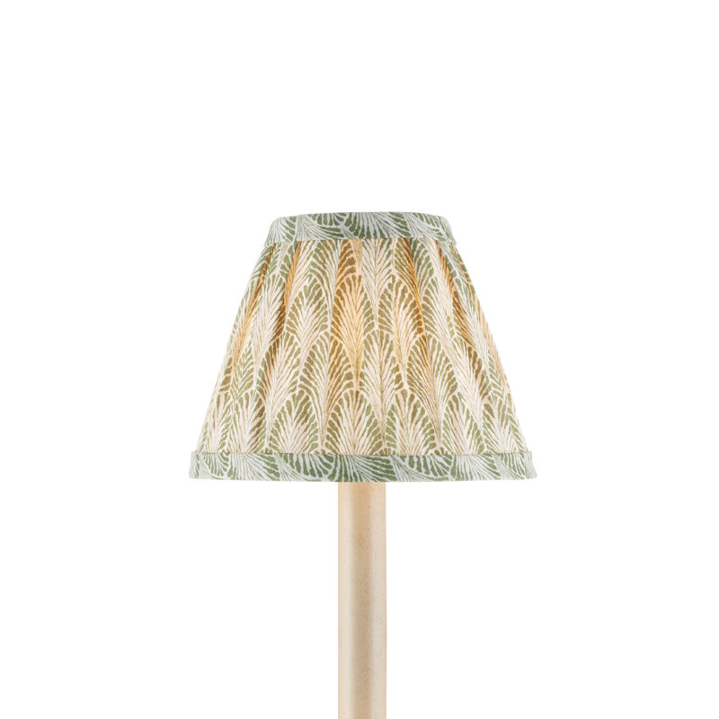 Plume Tapered Chandelier Shade, Green