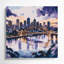 Cities Brisbane Australia Grey Canvas Wall Art-120582818