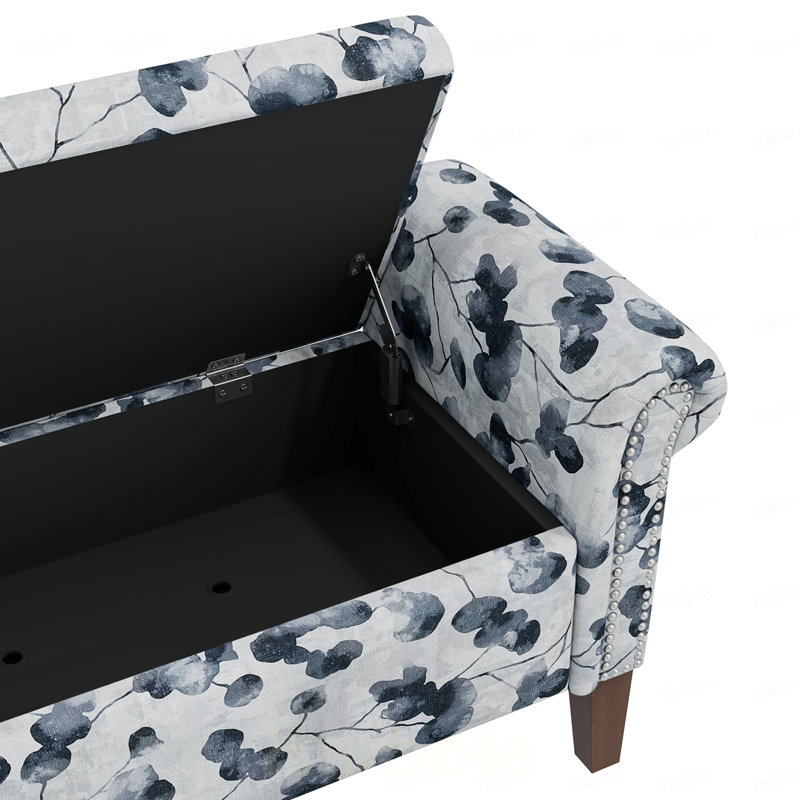Banc de rangement avec accoudoirs roulés Wallen