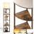 Floor Lamp With Shelves, 5-Tier Adjustable Corner Lamp With 3 Color Temperatures & Linen Shade, (E26 LED Bulb Included, 800Lm)-510228
