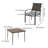 5 Pcs Patio Dining Set, Outdoor Dining Table Set with Square Wood-Plastic Tabletop, Umbrella Hole, 4 Woven Rattan Armchairs, Floral Cushions for Yard, Garden, Poolside, Porch