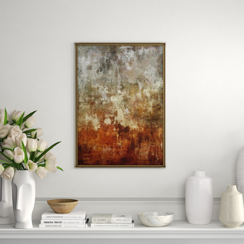 A Soft Delicacy Hand Embellishment Silver Painting by Jean Kenna, 33" H x 24" W, Glass Coat