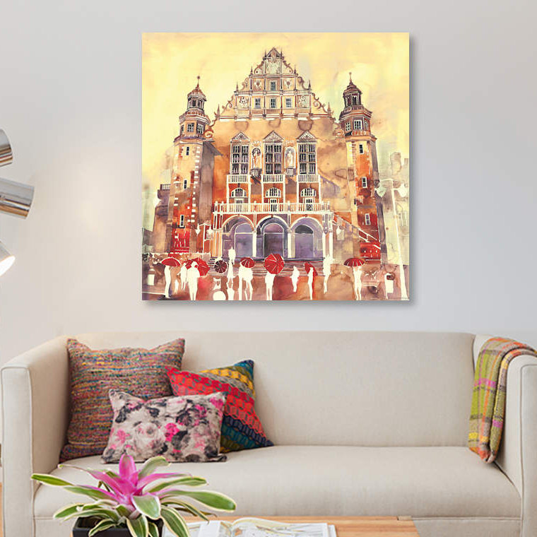 « poznań » par maja wronska, impression sur toile, H 12 po x l 12 po x P 0,75 po, Toile tendue, Pas de tapis