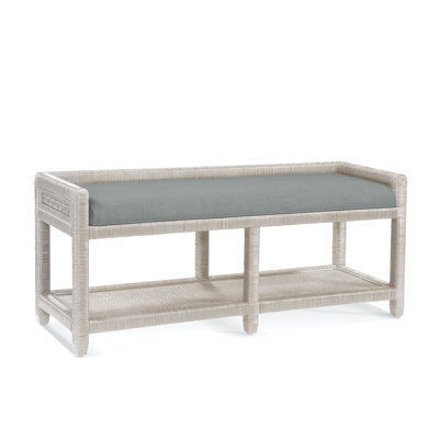 Glinda Wicker Shelves Storage Bench by Birch Lane