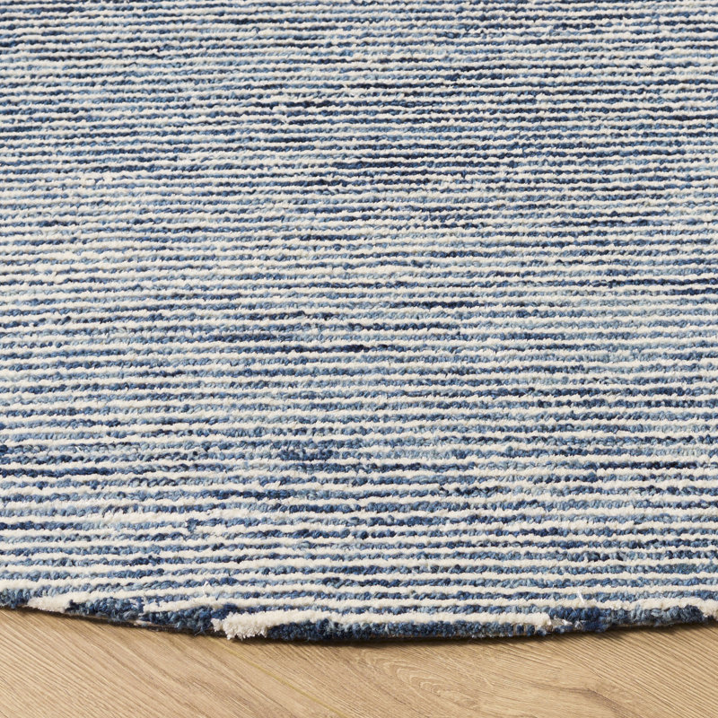 Soho Hand Tufted Viscose;Wool;Cotton Solid Color Indoor Rug, Round 6'