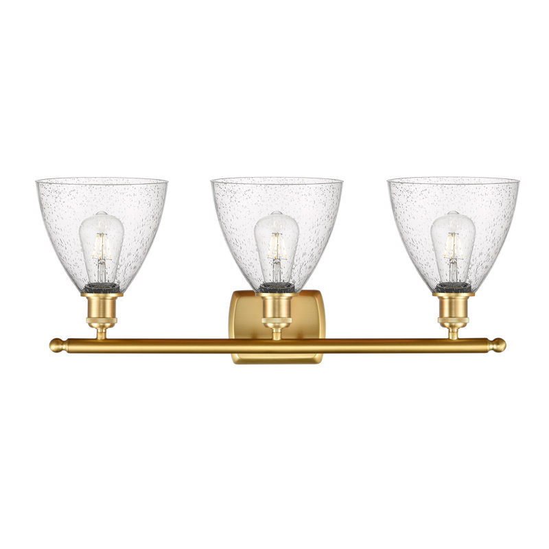 Éclairage pour meuble-lavabo 3 lumières Shauna, DEL, Or satiné