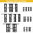  116.6'' - 180'' W Closet Systems with Wooden Drawers and Hanging Rods(Cut to Fit)-1630607716
