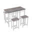 Ensemble de 5 tables de cuisine 5 pièces avec quatre tabourets de bar, structure en métal et panneau de fibres à densité moyenne-1777634081-1777634080