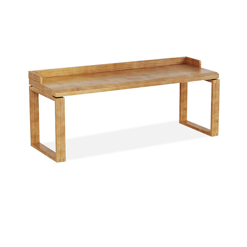 Bureau rectangulaire brun en bois massif, Burlywood, H 29,53 po x l 62,99 po x P 23,62 po