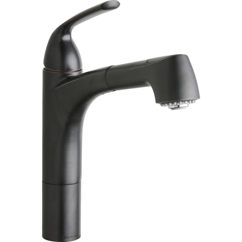 Gourmet Pull Out Single Handle Kitchen Faucet, Oil Rubbed Bronze