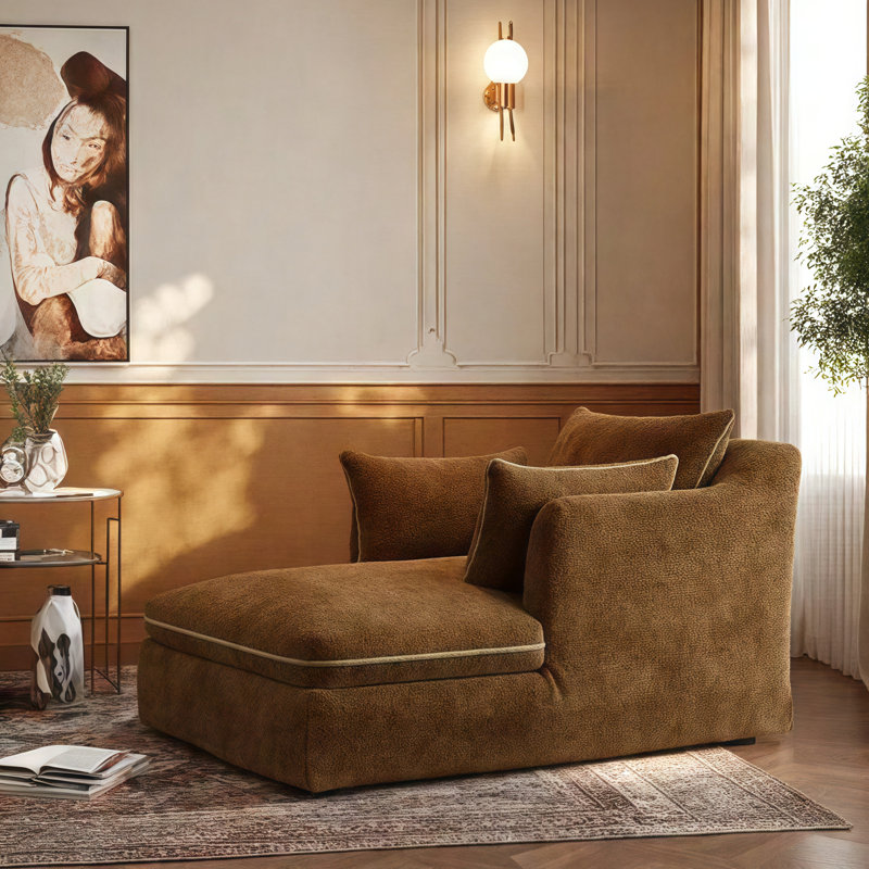 Chaise longue créative simple et créative, Brun