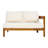 Spacious Patio Sofas, Acacia Wood L Shaped Modern Set For Backyard
