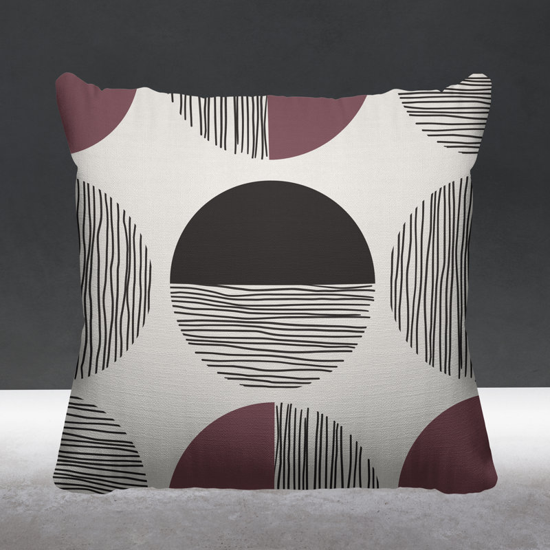 Coussin intérieur / extérieur Dubo, L 15 po x H 15 po, Mauve