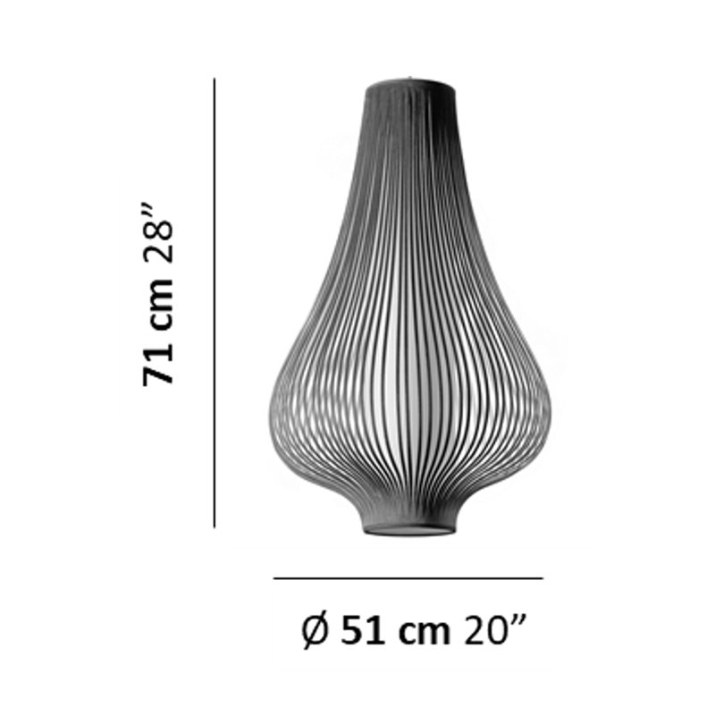 Blossom Table Lamp, Dark Gray, 28" H x 20" W x 20" D