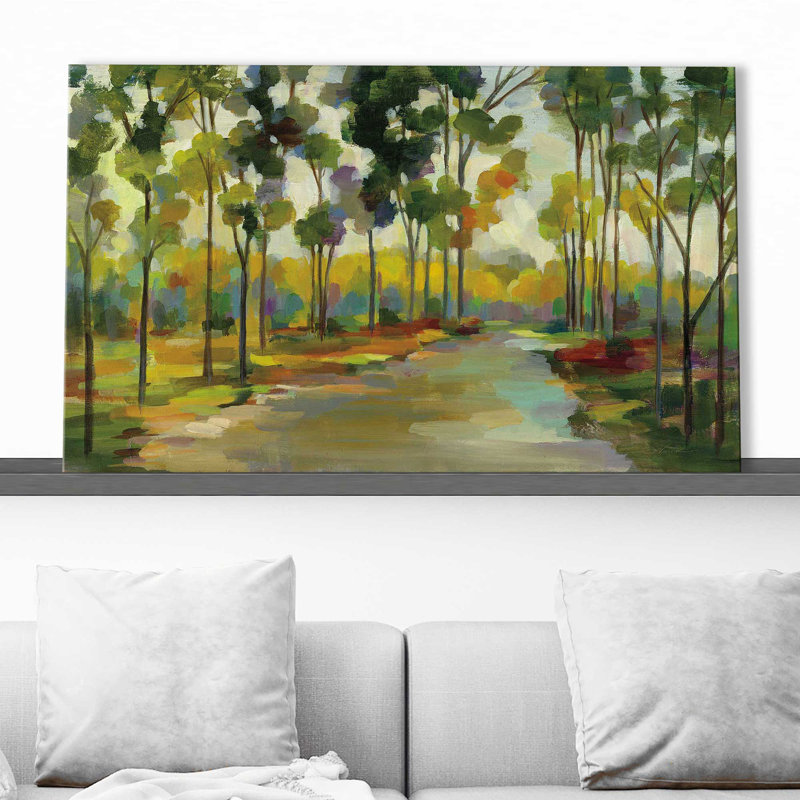 " Path In The Forest ", Wrapped Canvas, 28" H x 48" W x 1.5" D