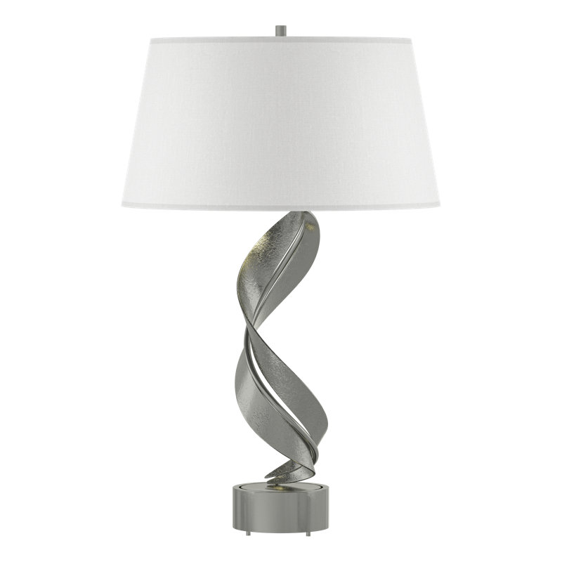 Folio 25.1" Table Lamp, Natural Anna, Dark Smoke