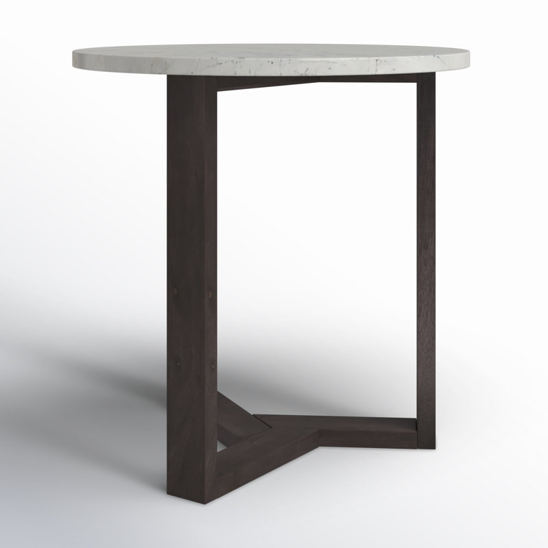Jinxx Marble End Table, Charcoal Gray