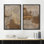 «Dark Black Color Field Landscape», 2 pièces sur toile