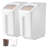 4.5Gal/20Lx2 Large Ingredient Storage Container Airtight Kitchen Flour Bin