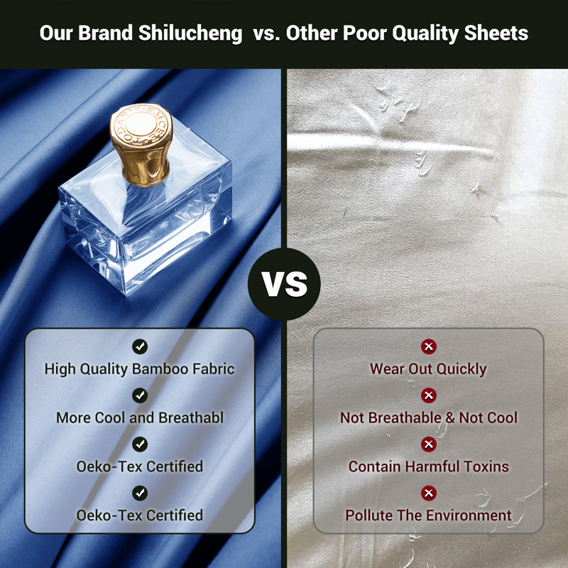 Bamboo Sheet Set, King Sheet Case Pack with 3 Additional Pieces, Navy Blue