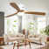 52 In. Wood Indoor Black Ceiling Fan With Dimmer Led Light And Dc Reversible And App/Remote Control And Memory Function